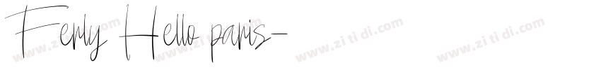 Ferly Hello paris字体转换